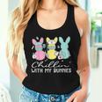 Chillin With My Bunnies Nurse Easter Day Nursing Rn Nicu Women Tank Top Gifts for Her