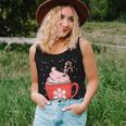 Coffee Candy Cane Christmas Pajama X-Mas Snowflakes Women Tank Top Gifts for Her