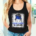 Colon Cancer Awareness Colorectal Cancer Messy Bun Women Tank Top Gifts for Her