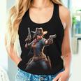 Cowgirl Gunslinger Wild West Six Shooter Western Item Women Tank Top Gifts for Her