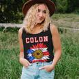 Custom Colon Surname Family Name Puerto Rico Flag Sunflower Women Tank Top Gifts for Her
