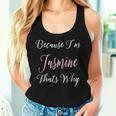 Custom Jasmine Name Personalized Cute Pink Girl Women Tank Top Gifts for Her