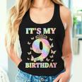 Cute 9 Years Old Girl Butterfly It's My 9Th Birthday Women Tank Top Gifts for Her