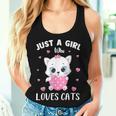 Cute Cat Kitten For Girls Just A Girl Who Loves Cats Women Tank Top Gifts for Her