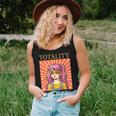 Cute Girl & Solar Glasses Seeing Totality Solar Eclipse 2024 Women Tank Top Gifts for Her