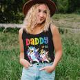 Daddy Of The Birthday Girl Dabbing Princess Unicorn Dad Women Tank Top Gifts for Her