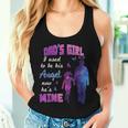 Dad's Girl I Used To Be His Angel Now He Is Mine Daughter Women Tank Top Gifts for Her