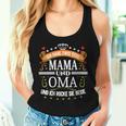 Damen Ich Habe Zwei Titel Mama & Oma Muttertag Spruch Geburtstag Mit-Ausschnitt Tank Top Frauen Geschenke für Sie