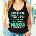 Damen Nurse I Raised Mine Mama Papa Eltern- Mit-Ausschnitt Tank Top Frauen Geschenke für Sie