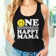 Damen One Happy Dude Mama 1 Geburtstag Familie Matching Mit-Ausschnitt Tank Top Frauen Geschenke für Sie