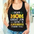Dear Mom Great Job We're Awesome Thank Mother's Day Floral Women Tank Top Gifts for Her