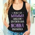 Día De La Madre Y La Abuela Italiana Festa Mamma E Nonna Cuello Camiseta sin mangas para mujer Regalos para ella