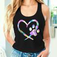 Dog Paw Heart Dogs Lover Dog Mom Dog Dad Valentine's Day Women Tank Top Gifts for Her