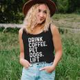 Drink Coffee Pet Dogs Lift Heavy Gym Apparel Vintage Women Tank Top Gifts for Her