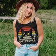 Ew People Vintage Black Cat For Cat Lover Cat Mom Cat Dad Women Tank Top Gifts for Her