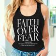 Faith Over Fear Christian On Back Women Tank Top Gifts for Her