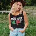Family Christmas Pajamas Matching Mom Made Me Do It Women Tank Top Gifts for Her