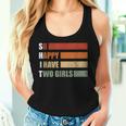 Father Of 2 Daughters Retro Papaon Zwei Girls' Tank Top Frauen Geschenke für Sie