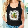 In A Field Of Flowers Be A Pickle Butterfly Flora Bleached Women Tank Top Gifts for Her