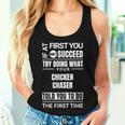 If At First You Don't Succeed Chicken Chaser Women Tank Top Gifts for Her