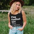 Flag Football Girl Definition & Sassy Womans Sports Women Tank Top Gifts for Her