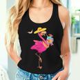 Flamingo Beach Summer Vibes Palm Trees Tropical Summer Women Tank Top Gifts for Her
