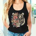 Floral Tiger Girls Flowers Tiger Face For Tigers Lover Women Tank Top Gifts for Her