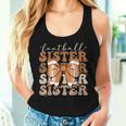Football Sister Vintage Sport Lover Sister Mothers Da Women Tank Top Gifts for Her