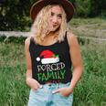 Forced Family Fun Sarcastic Christmas Pajama Family Women Tank Top Gifts for Her