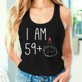 60Th Birthday Girl I Am 59 Plus 1 Middle Finger Women Tank Top Gifts for Her