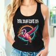 Dabbing Flamingo Wearing Total Solar Eclipse Glasses Women Tank Top Gifts for Her