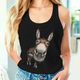 Donkey Donkey Whisperer Donkey Face Curious Women Tank Top Gifts for Her