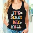 Horse Racing Groovy It's Derby Day Yall Ky Derby Horse Women Tank Top Gifts for Her