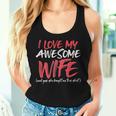 Husband Saying Awesome From Wife For Fathers Day Women Tank Top Gifts for Her