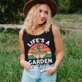 Life Is A Garden Dig It Dad Retro Gardening Women Tank Top Gifts for Her