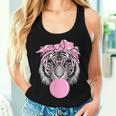 Pink Tiger For Girl Glasses & Pink Bubble Gum Women Tank Top Gifts for Her