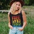 Gay Pride Free Dad Hugs Rainbow Lgbt Lgbtq Pride Fathers Day Women Tank Top Gifts for Her