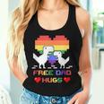 Gay Pride Lgbtq Rainbow Flag Proud Lesbian Free Dad Hugs Women Tank Top Gifts for Her