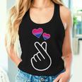 Gay Pride Month Bisexual Lgbtq Korean Finger Heart Love Kpop Women Tank Top Gifts for Her