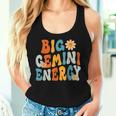 Gemini Big Energy Retro Smile Flower Zodiac Birthday Women Women Tank Top Gifts for Her