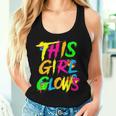 This Girl Glows Cute Girls Tie Dye Party Team Women Tank Top Gifts for Her