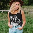 God Goals Grind Motivational Christian Religion Women Tank Top Gifts for Her