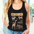 God Says I Am Wildlife Sanctuary Lover Boy Girl Christian Women Tank Top Gifts for Her