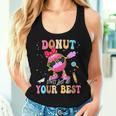 Groovy Donut Stress Just Do Your Best Testing Day Teachers Women Tank Top Gifts for Her