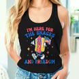 Groovy 4Th Of July I'm Here For The Snacks And Freedom Women Tank Top Gifts for Her