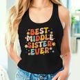 Groovy Best Middle Sister Ever Sibling Joke Women Tank Top Gifts for Her