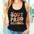 Groovy Peace Out Preschool Graduation Last Day Of School Women Tank Top Gifts for Her