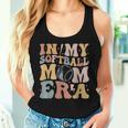 Groovy In My Softball Mom Era Mom Life Game Day Vibes Mama Women Tank Top Gifts for Her