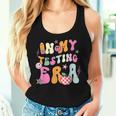 Groovy In My Testing Era Teacher Testing Day Motivational Women Tank Top Gifts for Her