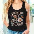 Growing A Tiny Human Floral Flowers Pregnancy Women Tank Top Gifts for Her
